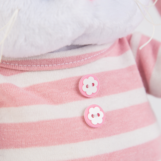Pliušinis žaislas Katytė Li-Li baby su dryžuota pižama 20cm, LB-005, Budibasa 3