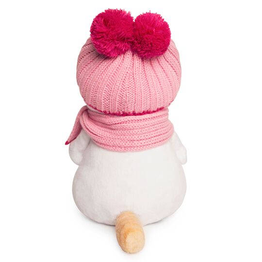 Pliušinis žaislas Katytė Li-Li  su rožine kepure ir šaliku 24cm, LK24-022, Budibasa 2