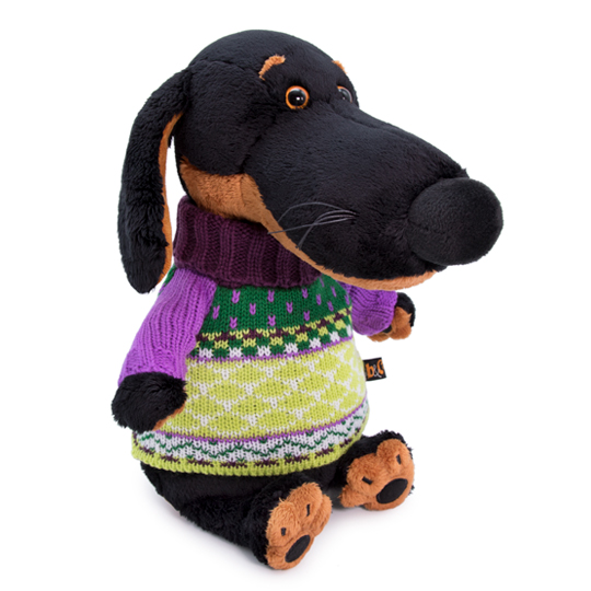 Pliušinis žaislas Šuniukas Vaksonas su megztiniu 25cm, Vaks25-033, Budibasa 2