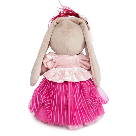 Pliušinis žaislas Zuikutė Mi dama su rožine suknele 32cm, StM-275, Budibasa 2
