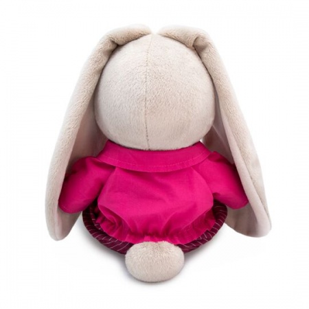 Pliušinis žaislas Zuikutė Mi rožiniu kostiumeliu su šortais 18cm, SidS-299, Budibasa 3
