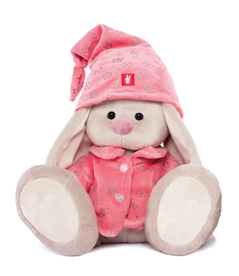 Pliušinis žaislas Zuikutė Mi su rožine pižama 23cm, SidM-070, Budibasa 1